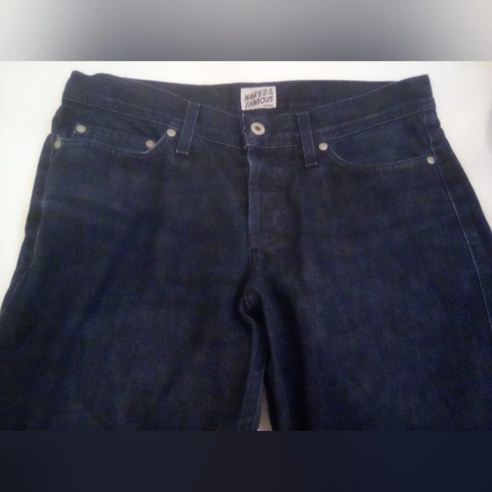 Naked & Famous Denim Raspberry Scratch N Sniff Blue Size 31 100% Cotton - Picture 6 of 16